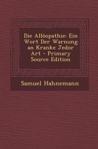 Cover of Die Alloopathie