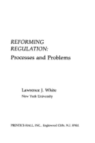 Cover of Reforming Regulation