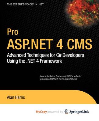 Book cover for Pro ASP.Net 4.0 CMS