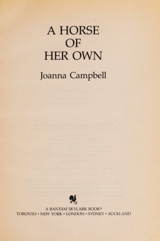 Cover of Horse of Her Own