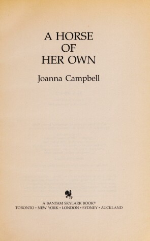 Book cover for Horse of Her Own