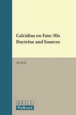 Cover of Calcidius on Fate