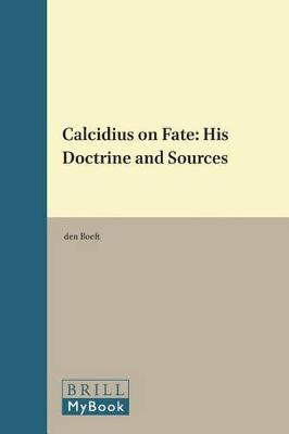 Cover of Calcidius on Fate