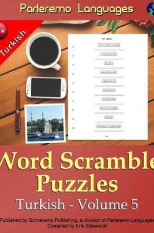 Cover of Parleremo Languages Word Scramble Puzzles Turkish - Volume 5