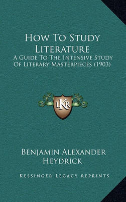 Book cover for How to Study Literature