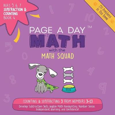 Book cover for Page a Day Math Subtraction & Counting Book 4