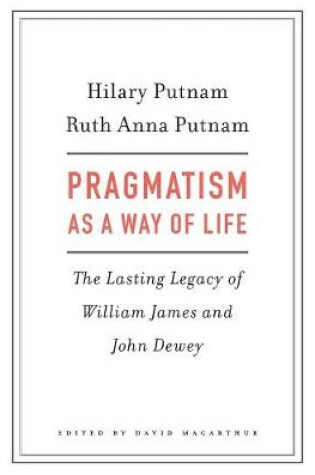 Cover of Pragmatism as a Way of Life