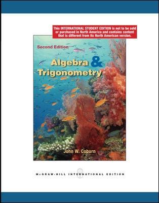 Book cover for Algebra and Trigonometry 2nd edition (Int'l Ed)