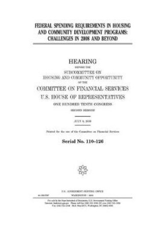 Cover of Federal spending requirements in housing and community development programs