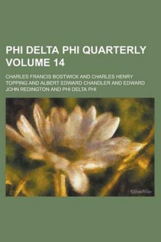 Cover of Phi Delta Phi Quarterly Volume 14