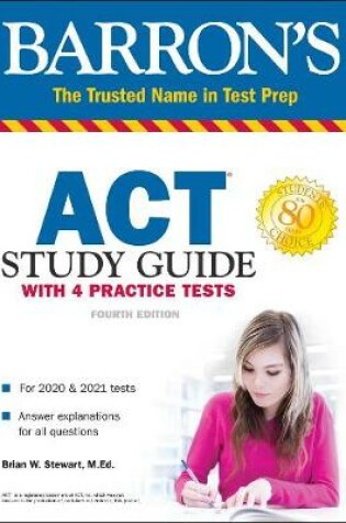 Cover of ACT Study Guide with 4 Practice Tests