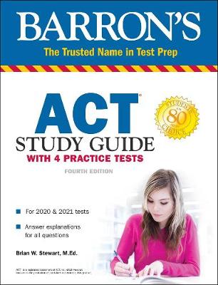 Book cover for ACT Study Guide with 4 Practice Tests