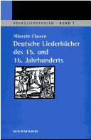 Cover of Deutsche Liederbucher Des 15. Und 16. Jahrhunderts