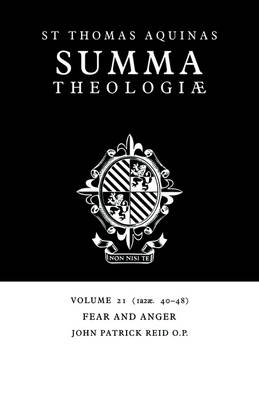 Book cover for Summa Theologiae: Volume 21, Fear and Anger