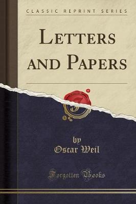 Book cover for Letters and Papers (Classic Reprint)