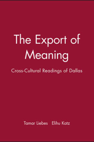 Cover of The Export of Meaning