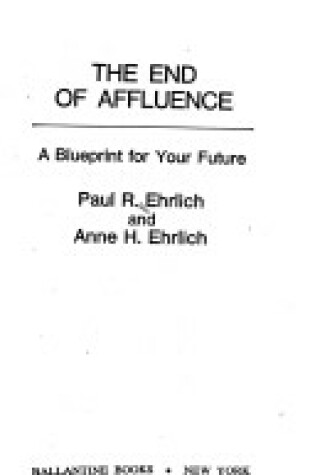 Cover of The End of Affluence