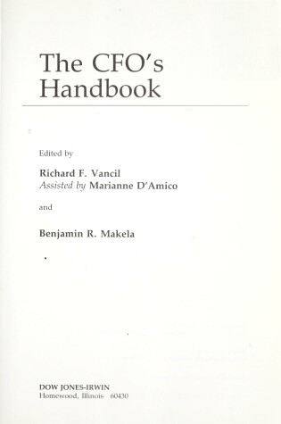 Cover of C.F.O.'s Handbook