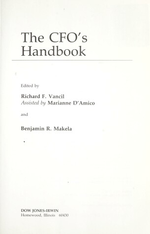 Book cover for C.F.O.'s Handbook