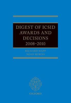 Book cover for Digest of ICSID Awards and Decisions 2008-2010