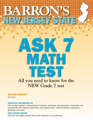 Book cover for New Jersey Ask 7 Math Test
