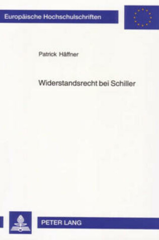 Cover of Widerstandsrecht Bei Schiller