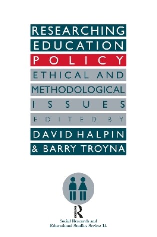 Cover of Researching education policy