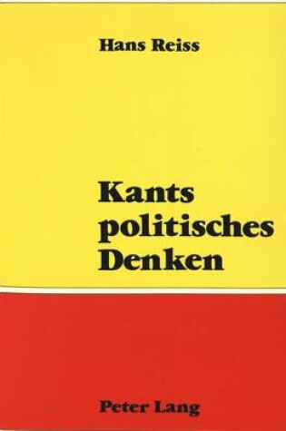 Cover of Kants Politisches Denken