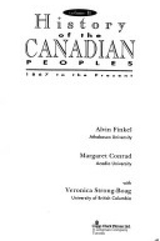 Cover of History of the Canadian Peoples