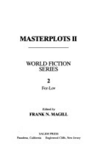 Cover of Masterplots II