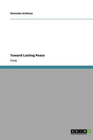 Cover of Toward Lasting Peace