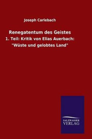 Cover of Renegatentum des Geistes