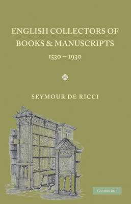 Book cover for English Collectors of Books and Manuscripts