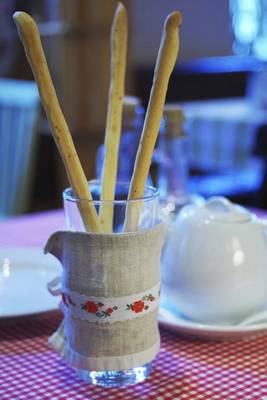 Book cover for Bread Sticks in a Glass on the Table