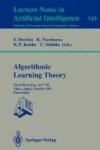 Book cover for Algorithmic Learning Theory - Alt '92