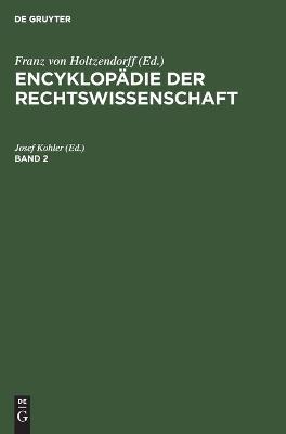 Book cover for Encyklopädie Der Rechtswissenschaft. Band 2