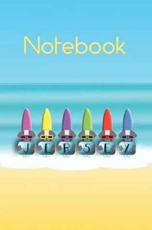 Cover of Jersey Shih Tzus with Surfboards Notebook