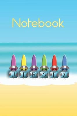 Book cover for Jersey Shih Tzus with Surfboards Notebook