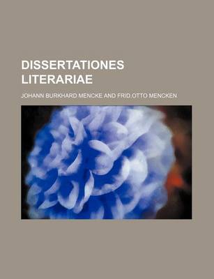 Book cover for Dissertationes Literariae