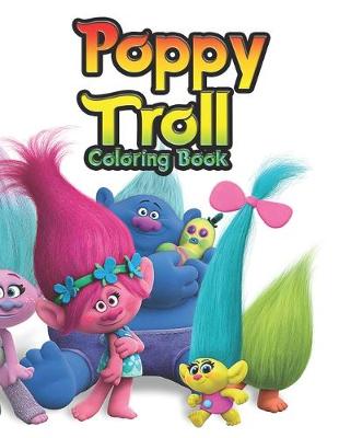 Book cover for poppy troll coloring book