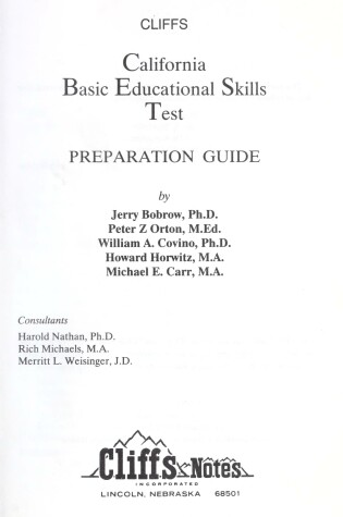 Cover of Cliffs Cbest Preparation Guide