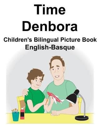 Book cover for English-Basque Time/Denbora Children's Bilingual Picture Book