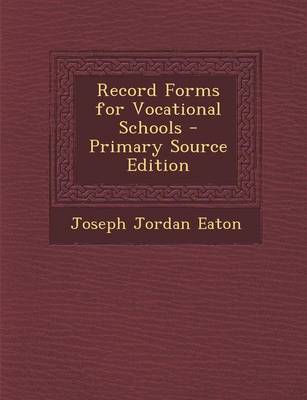 Book cover for Record Forms for Vocational Schools