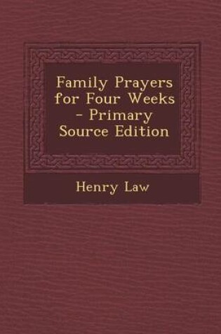 Cover of Family Prayers for Four Weeks