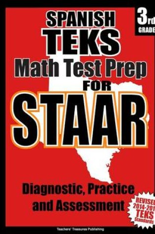 Cover of Spanish TEKS 3rd Grade Math Test Prep for STAAR