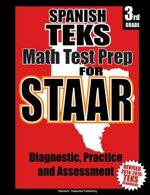 Book cover for Spanish TEKS 3rd Grade Math Test Prep for STAAR