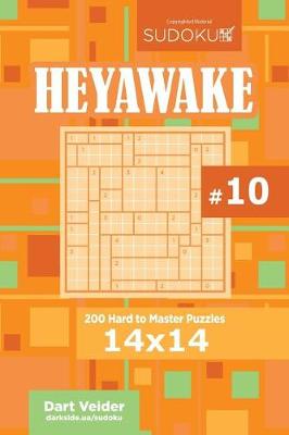 Book cover for Sudoku Heyawake - 200 Hard to Master Puzzles 14x14 (Volume 10)