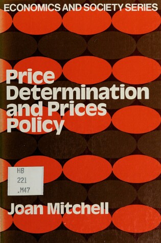 Cover of Price Determination and Price Policy