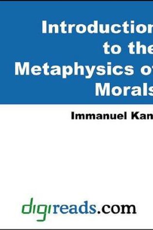 Cover of Introduction to the Metaphysics of Morals