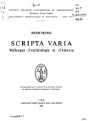 Book cover for Scripta Varia